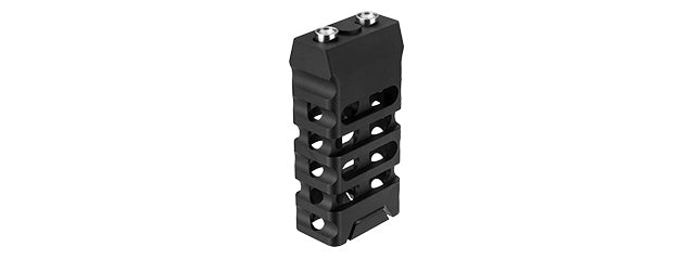 RANGER ARMORY SKELETONIZED KEYMOD SHORT VERTICAL FORWARD GRIP - STRAIGHT CUT (BLACK)