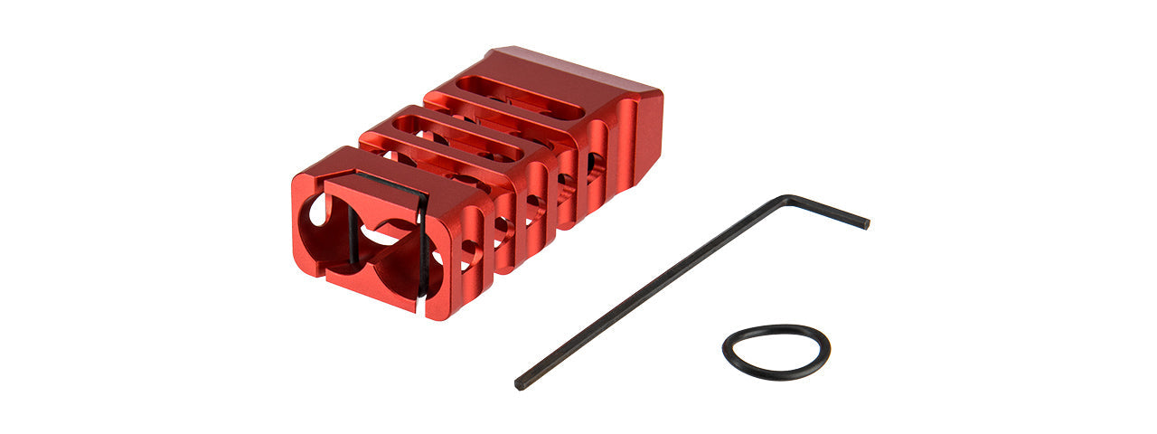 RANGER ARMORY SKELONTONIZED LIGHTWEIGHT KEYMOD STRAIGHT CUT GRIP (RED)