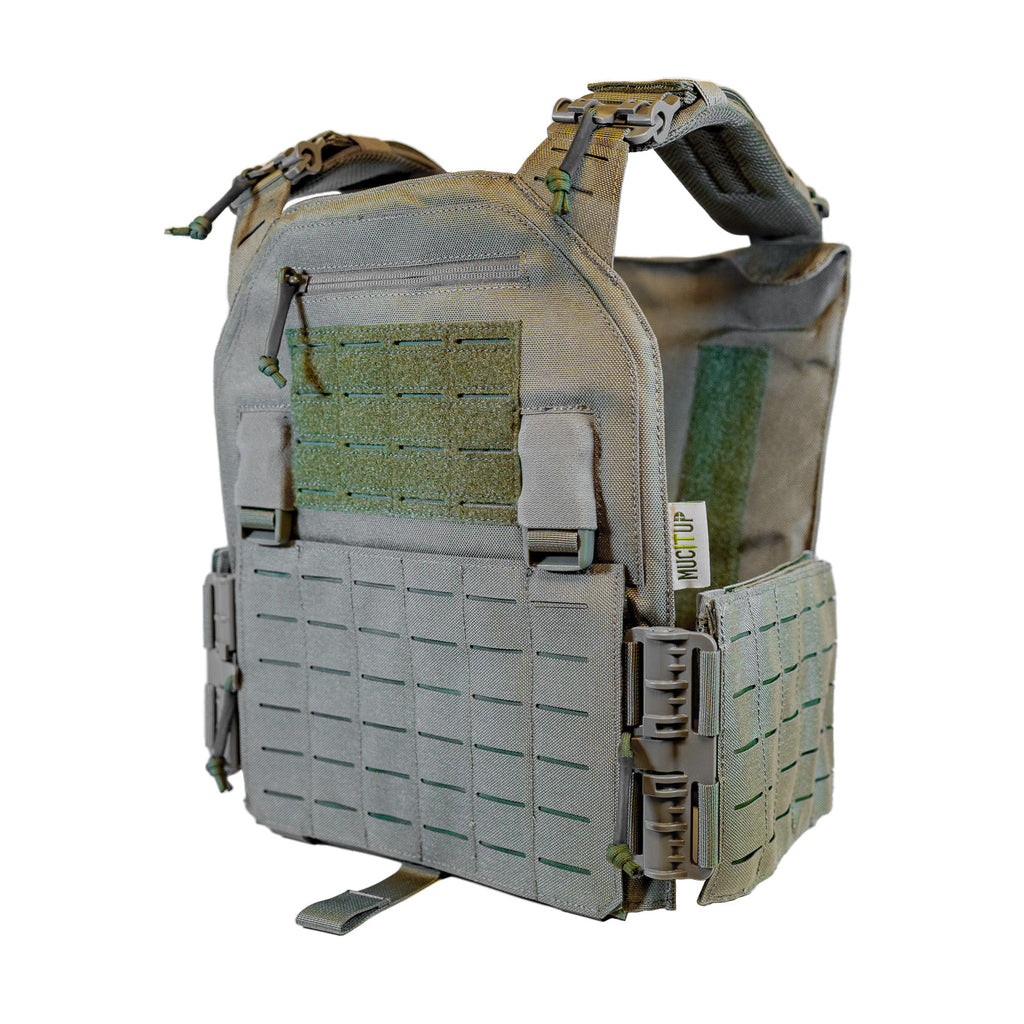 MUCTAC Plate Carrier 10x12 – 1050D Nylon – Quick Release – Laser Cut MOLLE – Texas