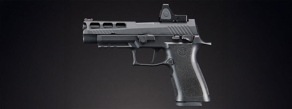 Sig Sauer Proforce P320 XCarry GBB Pistol w/ PH+ P320/M17 Slide & Lancer Tactical Red Dot Reflex Sight - (Black)