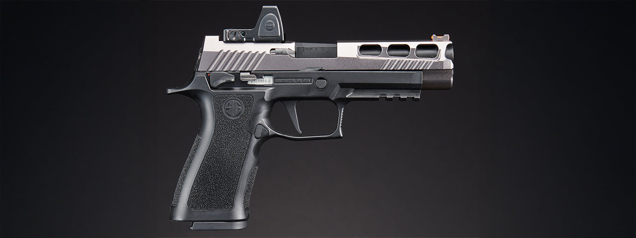 Sig Sauer Proforce P320 XCarry GBB Pistol w/ PH+ P320/M17 Slide & Lancer Tactical Red Dot Reflex Sight - (Gray)