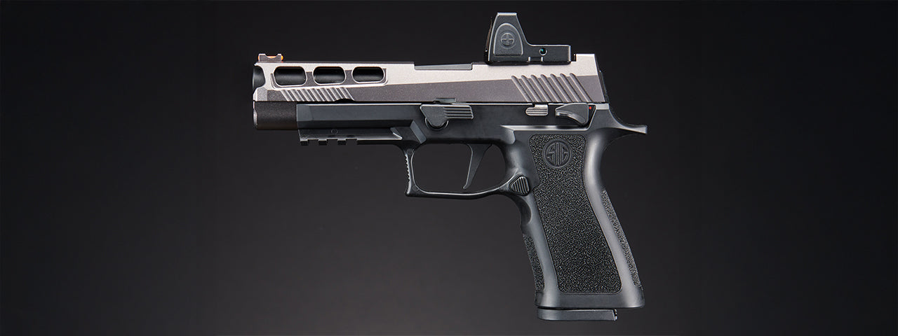 Sig Sauer Proforce P320 XCarry GBB Pistol w/ PH+ P320/M17 Slide & Lancer Tactical Red Dot Reflex Sight - (Gray)