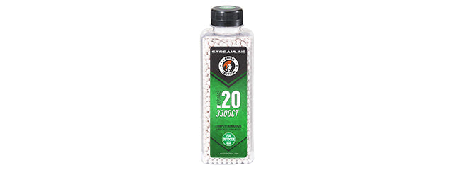 Lancer Tactical 3300 Round .20G Streamline Competition Grade Outdoor BBs - (White)
