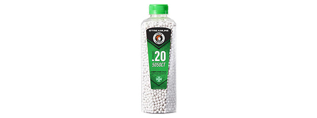 Lancer Tactical 5050 Round 0.20g Streamline Competition Grade Outdoor BB Bottle (Color: White)