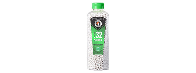 Lancer Tactical 5050 Round 0.32g Streamline Competition Grade Outdoor BBs (Color: White)