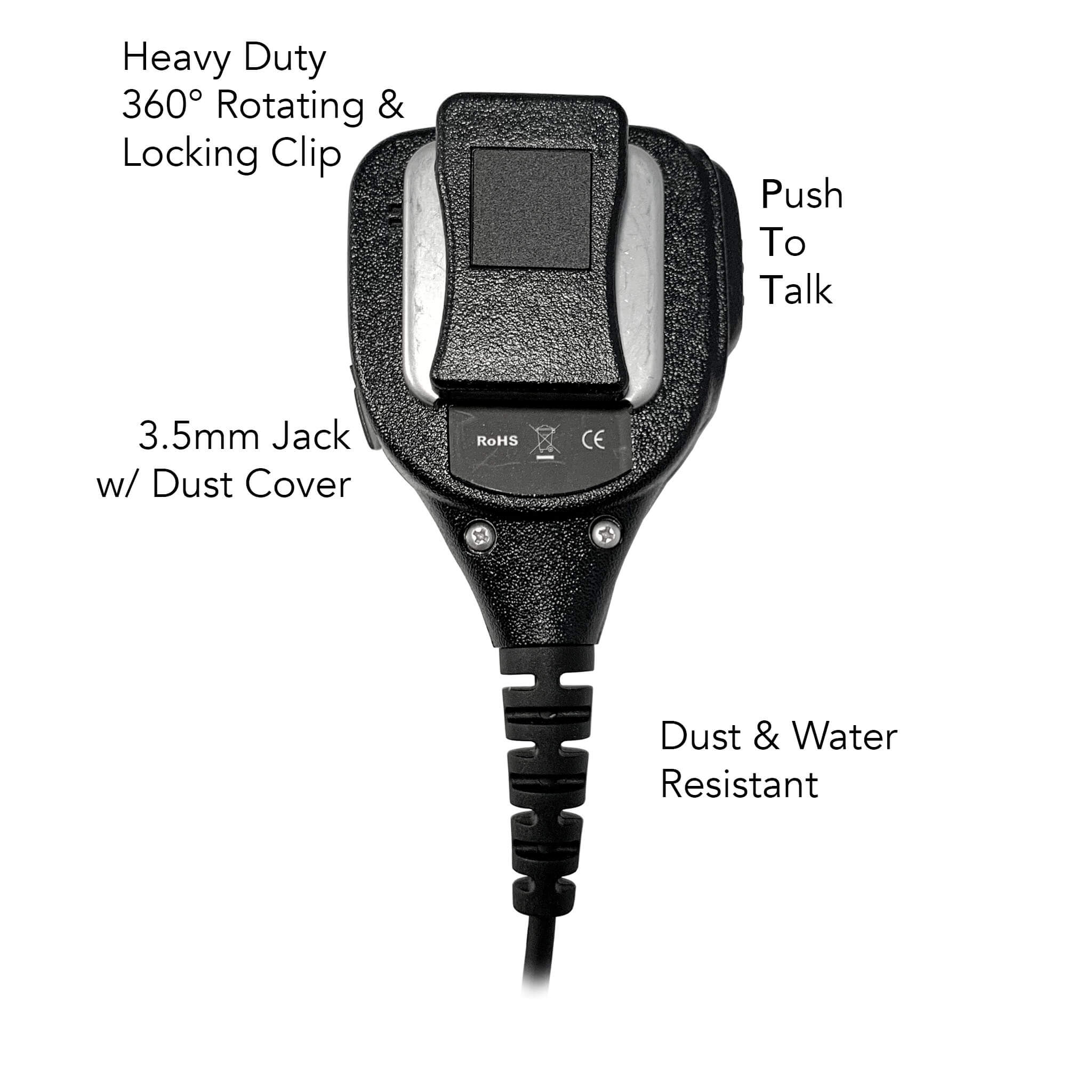 Loud Quick Disconnect (Hirose) Speaker Hand Mic- EF Johnson 51SL ES, ASCEND ES, 5000, 5100, 7700, STEALTH SERIES, 5300, 7700, Kenwood VP900, VP600 & More