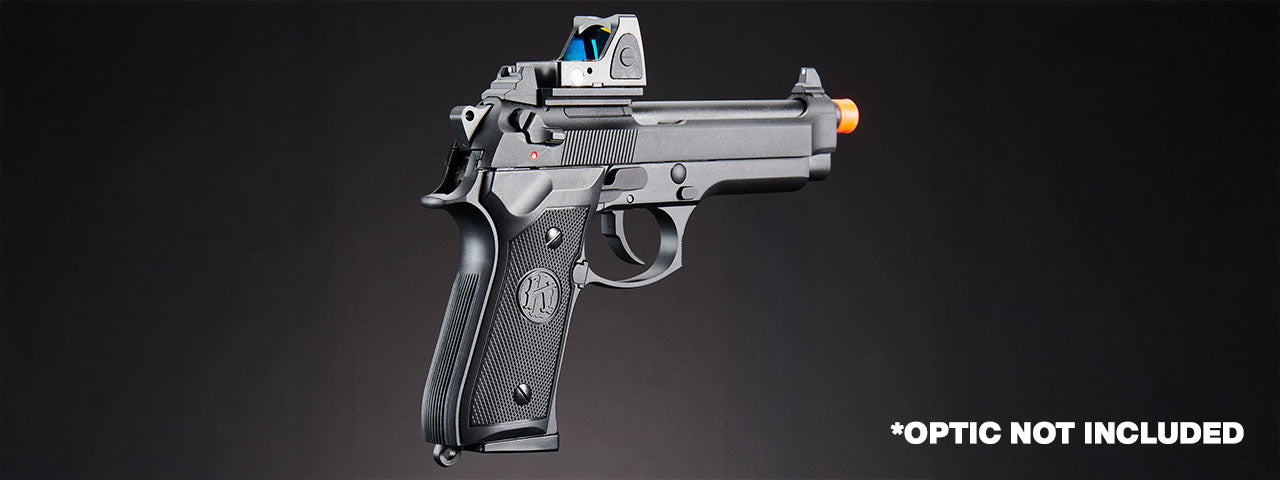 KLI KL92 Optic Ready 6mm Dual Power CO2 Gas Blowback Airsoft Pistol - (Black)