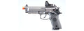 KLI KL-92 AI Optic Ready Silver Version 6mm Dual Power CO2/Gas Blowback Airsoft Pistol Red Dot Combo - (Silver)
