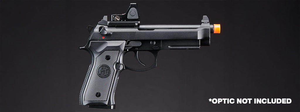 KLI KL-92 AI Optic Ready 6mm Dual Power CO2/Gas Blowback Airsoft Pistol - (Black)