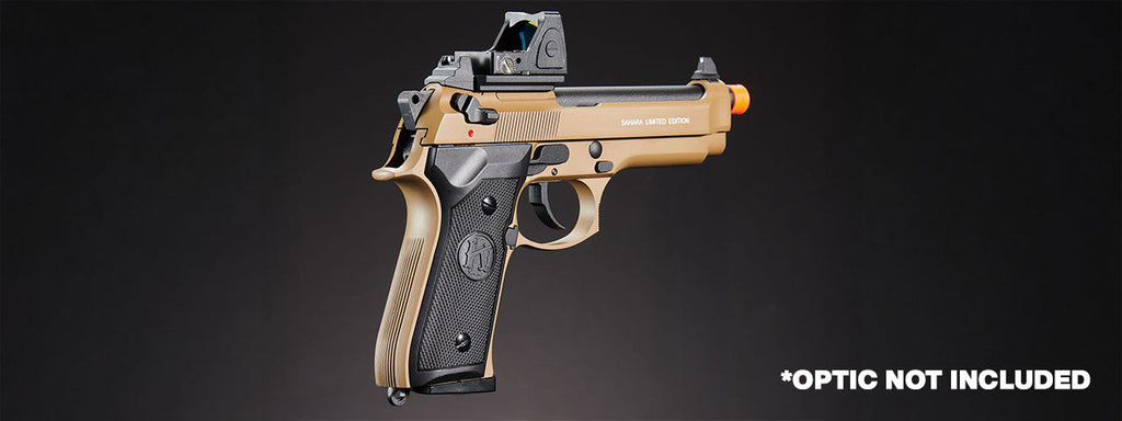 KLI KL-92 SAHARA Limited Edition 6mm Dual Power CO2/Gas Blowback Airsoft Pistol - (Tan)