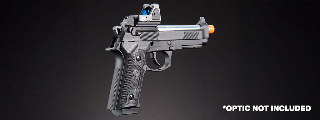 KLI KL-92 Elite IA Optic Ready 6mm Dual Power CO2/Gas Blowback Airsoft Pistol - (Black)