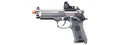KLI KL-92 Platinum 6mm Dual Power CO2/Gas Blowback Airsoft Pistol Red Dot Combo - (Platinum)