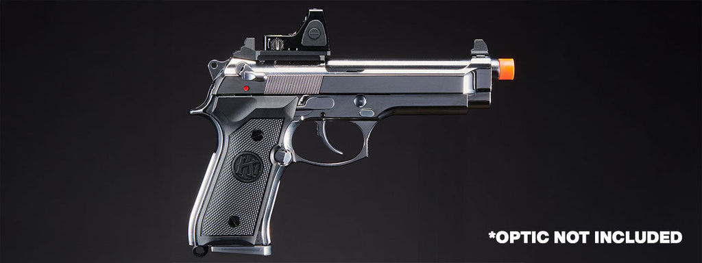 KLI KL-92 Platinum 6mm Dual Power CO2/Gas Blowback Airsoft Pistol - (Platinum)