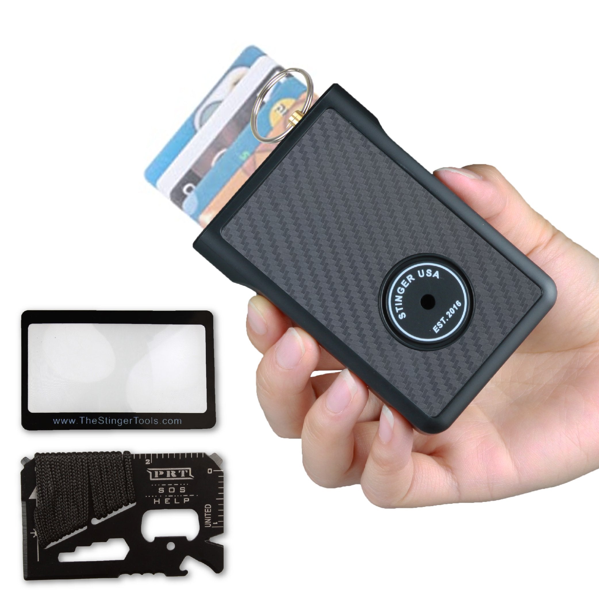 Safety Wallet With Personal Alarm Multi Functional Tool (Peony)