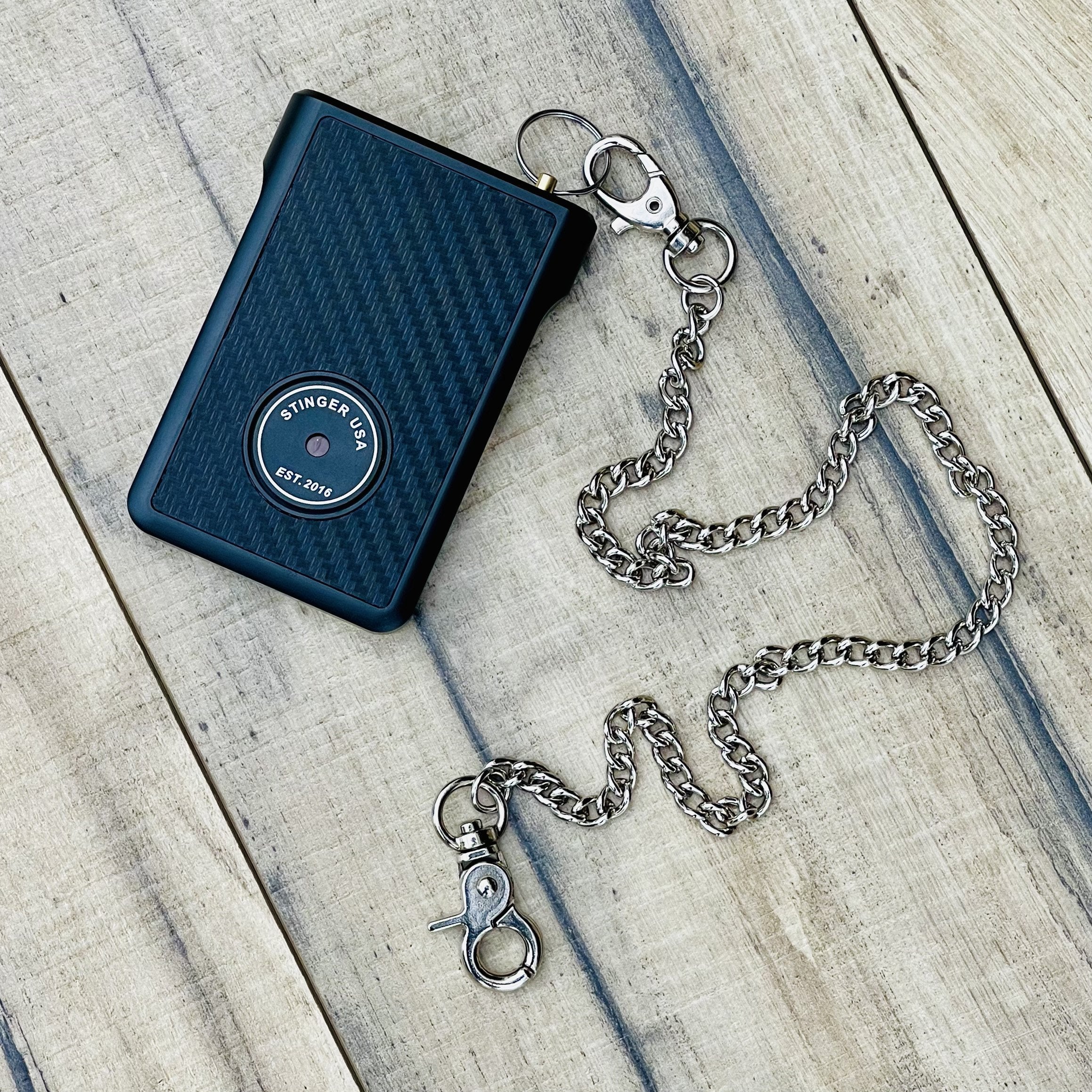 Safety Wallet With Personal Alarm Multi Functional Tool (Black Marble)