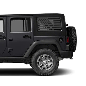 Flag Rear Window Jeep Graphic