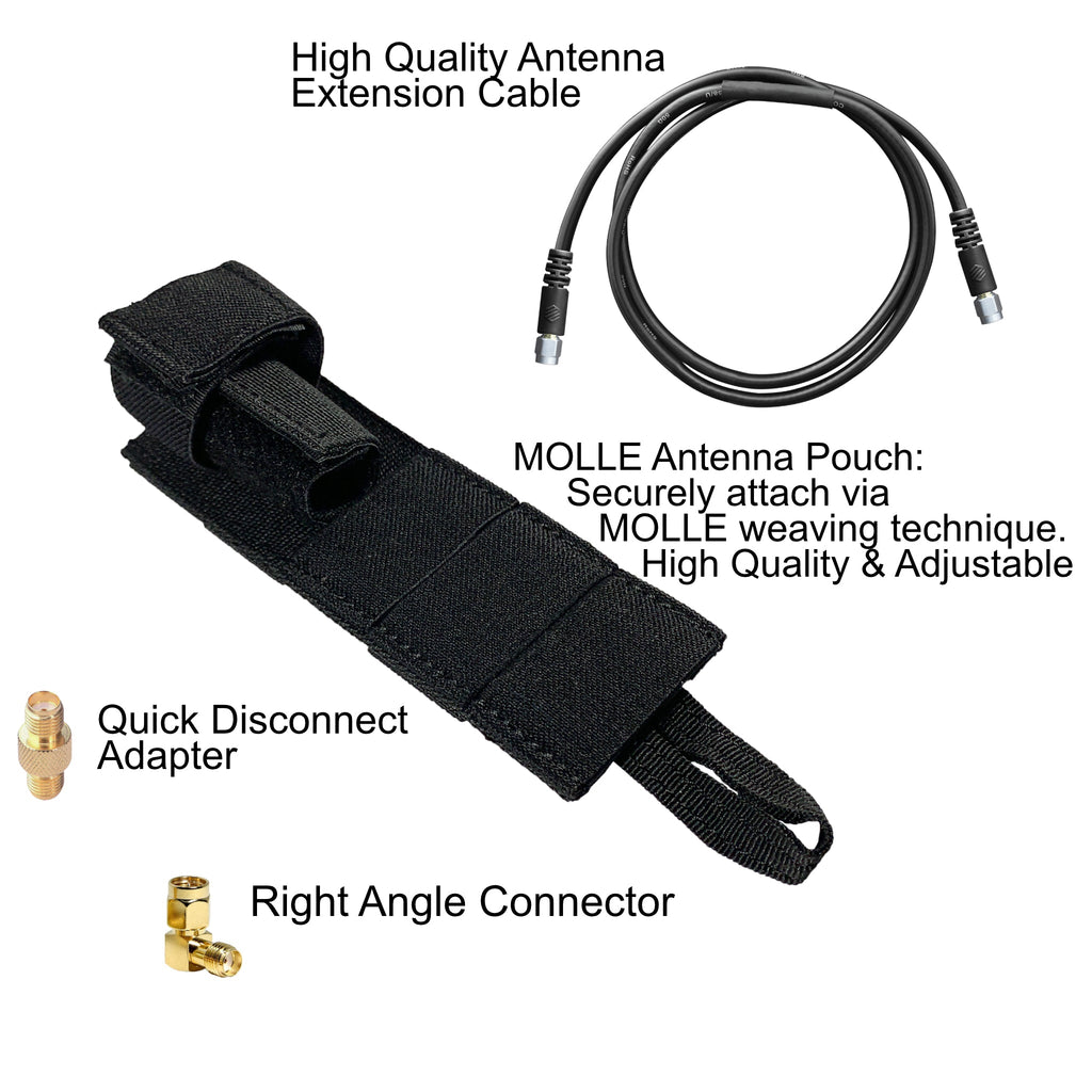 Tactical Antenna Relocation Kit(Black, Tan, or Green) - Harris XG100/p & Tait TP8000/TP9000 Series