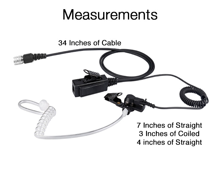 Mic & Earpiece Radio Kit - Quick Disconnect (Hirose) Icom IC-F306IT/S, IC-F30G, IC-F30GS, IC-F30GT, IC-F3161, IC-F31GS, IC-F31GT, IC-F406IT/S, IC-F40G, IC-F40GS, IC-F40GT, IC-F4161, IC-F50, IC-F50V, IC-F60, IC-F60V, IC-F70, IC-F80, IC-M88 & More