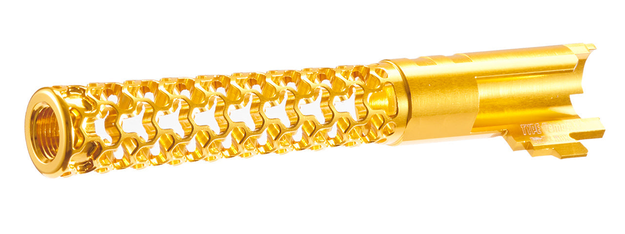 Dr. Black CNC Aluminum GEOM Outer Barrel For TM Hi-CAPA 5.1 GBB Pistols - (Gold)