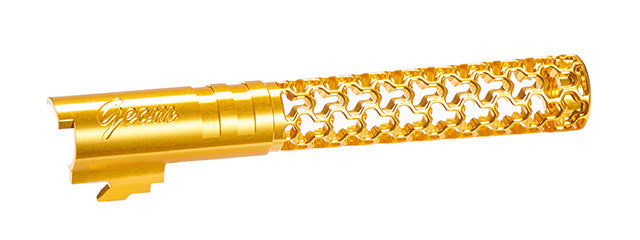Dr. Black CNC Aluminum GEOM Outer Barrel For TM Hi-CAPA 5.1 GBB Pistols - (Gold)
