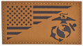 American Flag / USMC IR Patch - Coyote Brown