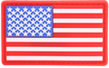U.S. Flag PVC Patch - Full Color Red Border