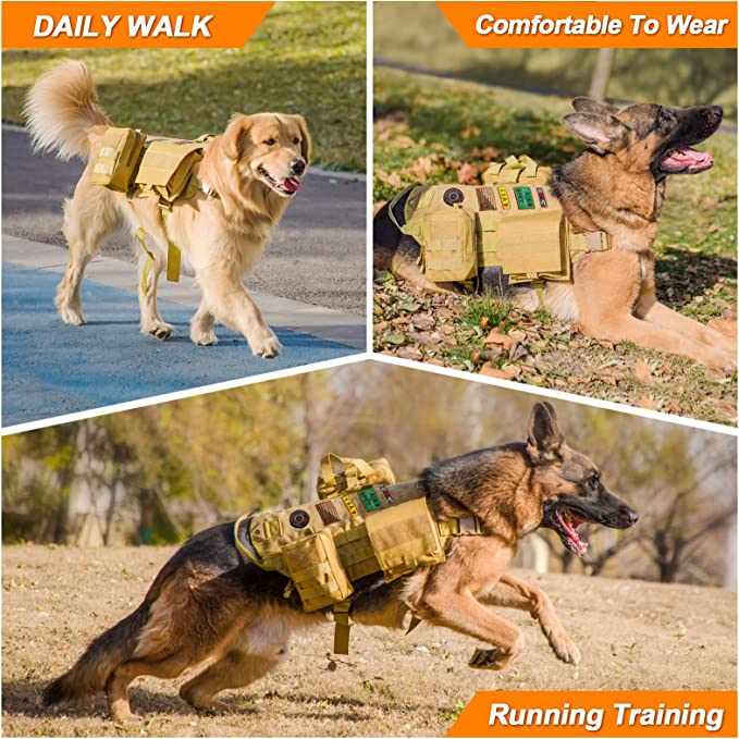 Tactical K9 Harness - Full Size - Tan
