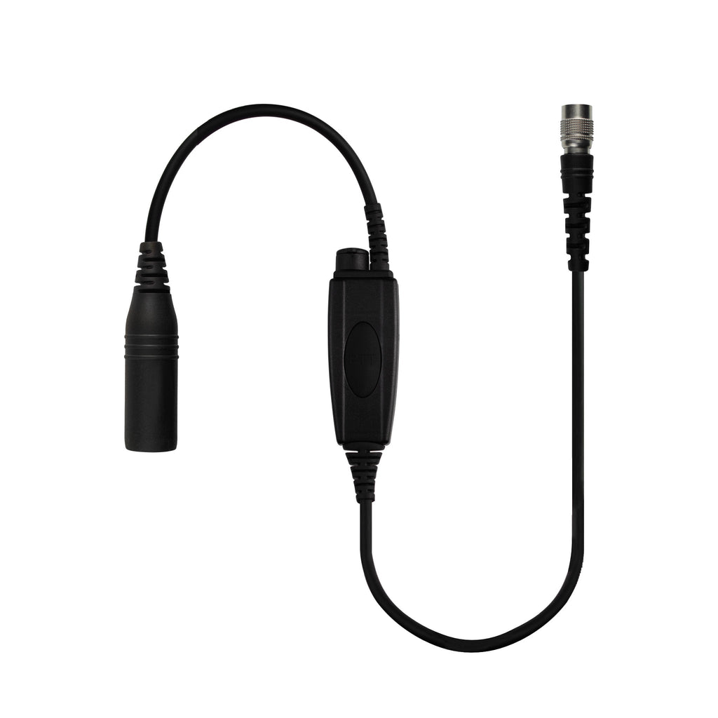 Low Profile Radio PTT for Tactical Headset w/ Quick Disconnect (Hirose): NATO/Military Wiring, Gentex, Ops-Core, OTTO, Select Peltor Models, Helicopter - Replacement/Upgrade - No Adapter