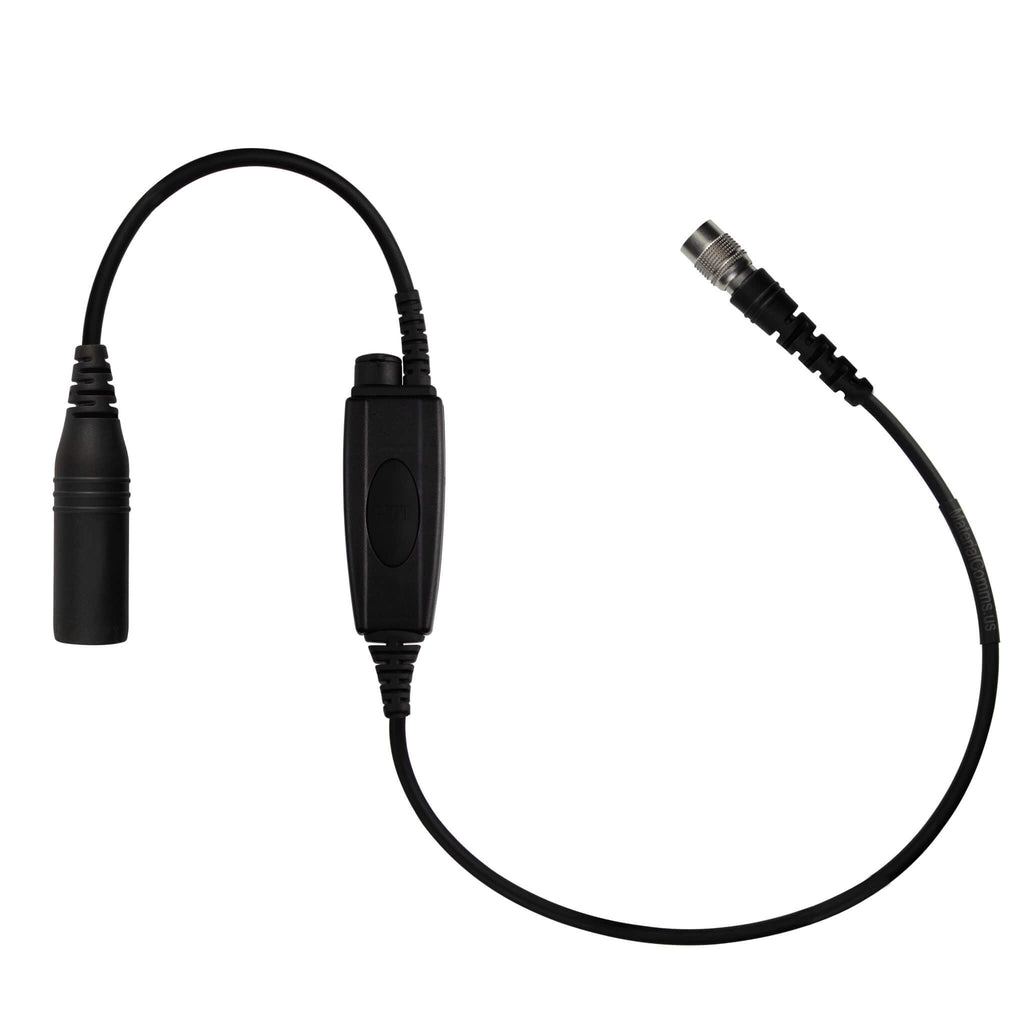 Low Profile Radio Amplified PTT for Tactical Headset w/ Quick Disconnect (Hirose): NATO/Military Wiring, Gentex, Ops-Core, OTTO, Select Peltor Models, Helicopter - Replacement/Upgrade - No Adapter