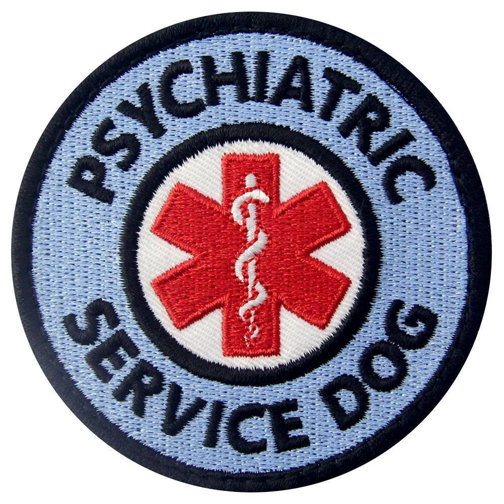 Psychiatric Service Dog - Round Embroidered Patch