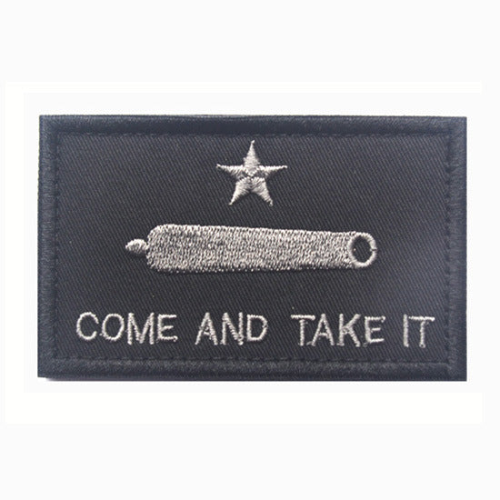 Come And Take It Cannon - White and Black - Embroidered Patch