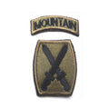 Army Mountain Division - Green and Black - Embroidered Patch