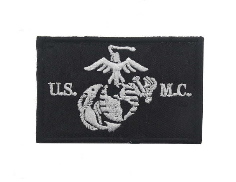 USMC With EGA - White and Black - Embroidered Patch