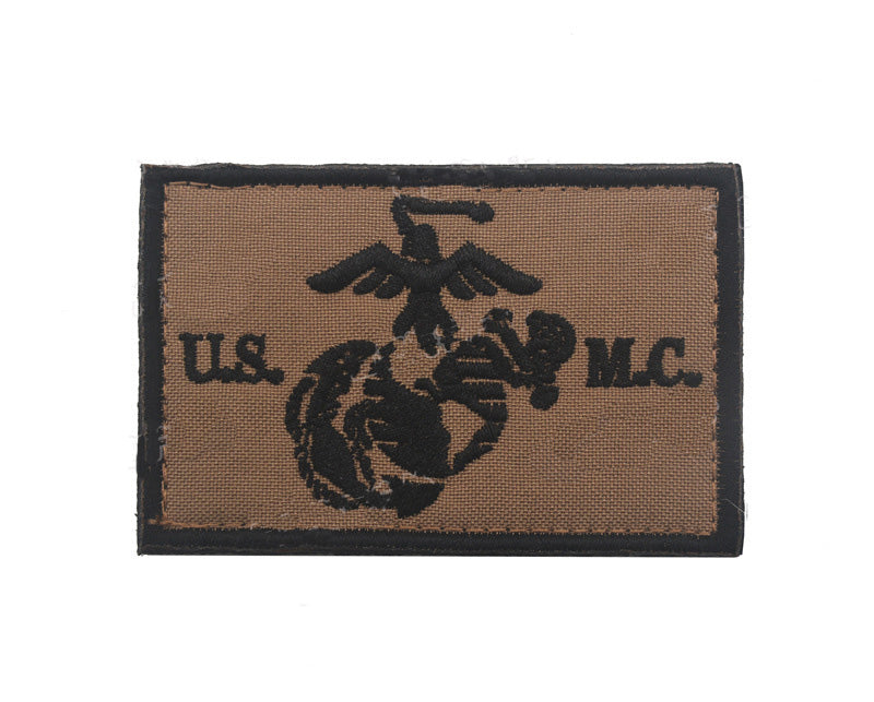 USMC With EGA - Brown and Black - Embroidered Patch