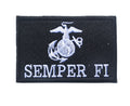 Semper Fi With EGA - White and Black - Embroidered Patch