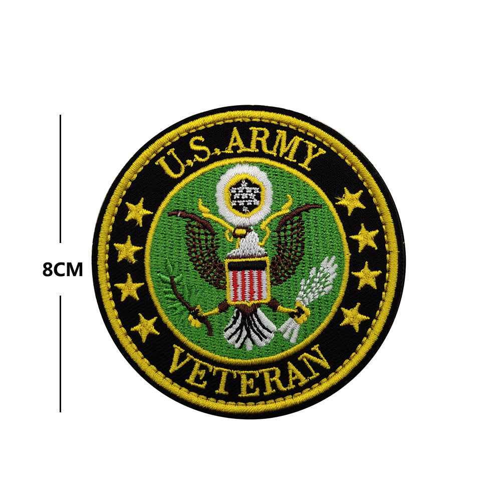Army Veteran - Round - Embroidered Patch
