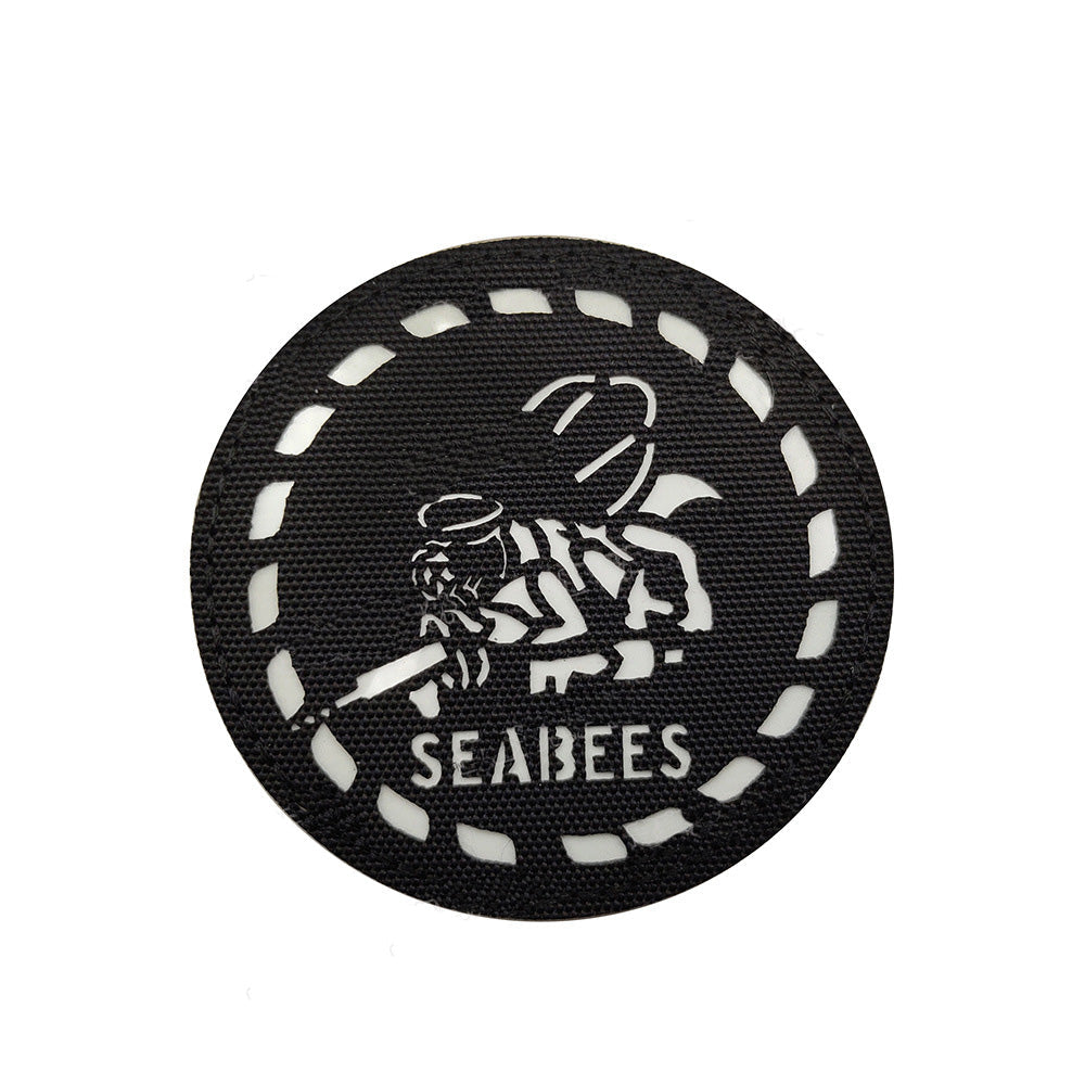 Seabees Glow In The Dark - Black - Nylon Patch