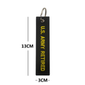 U.S. Army Retired Fabric Keychain