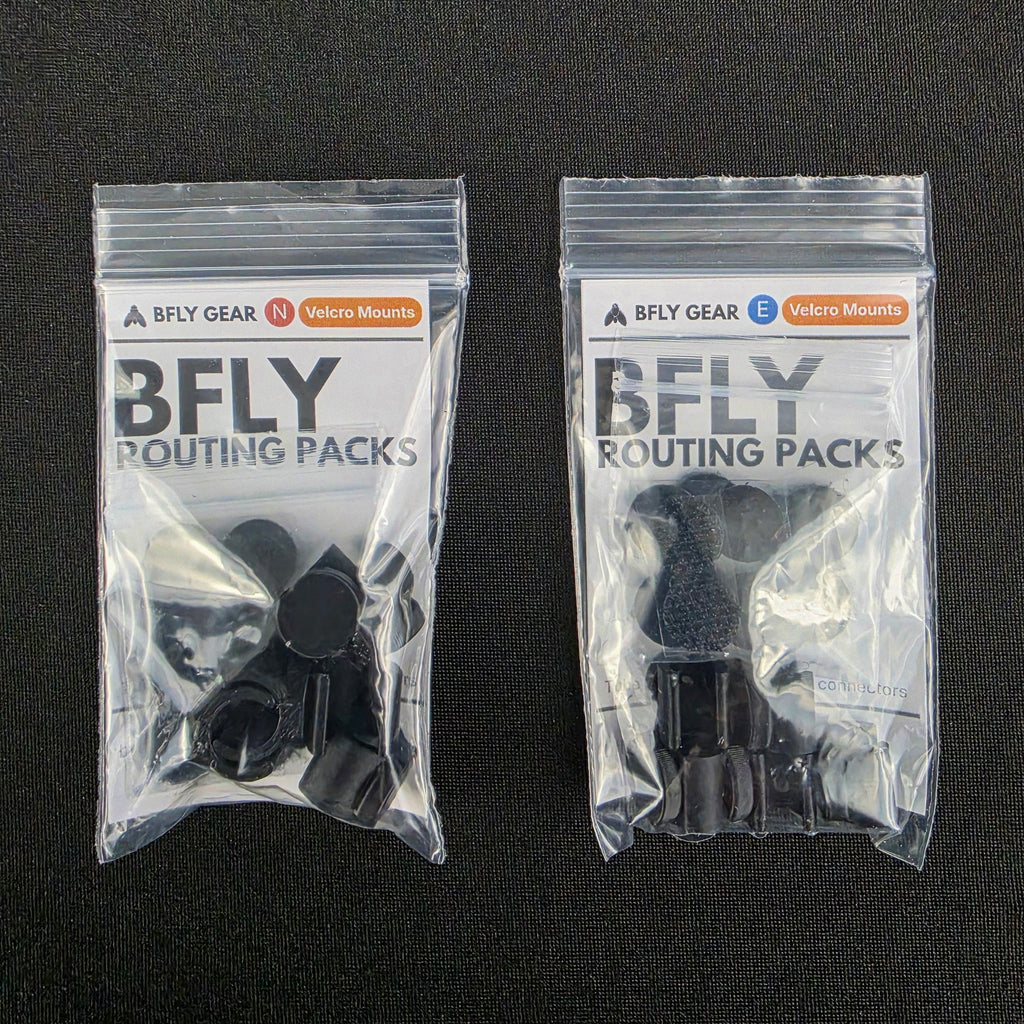 Velcro Mount Pack - BFly Routing Packs -Helmet Cable/Hose Management Clips-