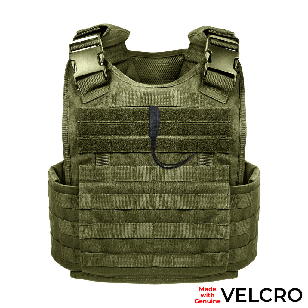 Velcro Tactical Mic & Earpiece Braided Fiber Kit w/ Quick Disconnect (Hirose) - EF Johnson VP5000 VP6000 VP8000 Series