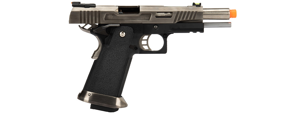 WE Tech Hi-Capa 5.1 T-Rex Competiton Gas Blowback Pistol (SILVER)