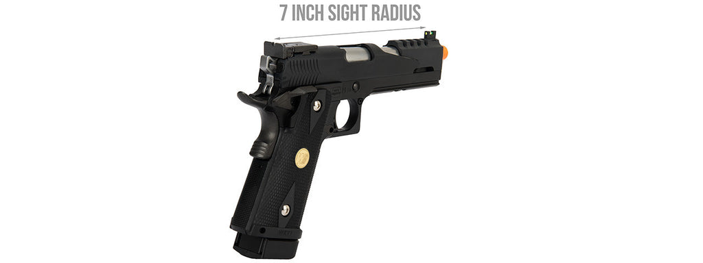 WE Tech Hi Capa 5.1 Dragon M1911 Gas Blowback Airsoft Pistol (BLACK)