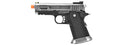 WE Tech 3.8 Velociraptor Full Metal Hi-Capa Gas Blowback Airsoft Pistol (BLACK/SILVER)