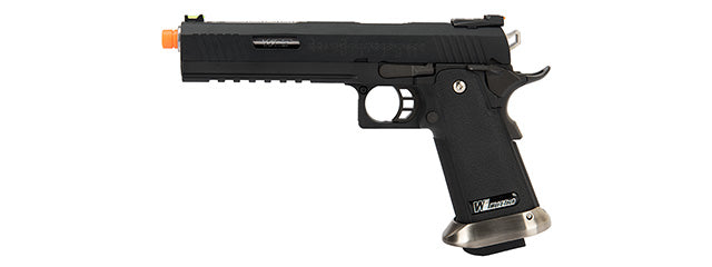 WE Tech 1911 Hi-Capa T-Rex Competition Gas Blowback Airsoft Pistol w/ Sight Mount & Top Ports Tibetan Version] (BLACK / SILVER)