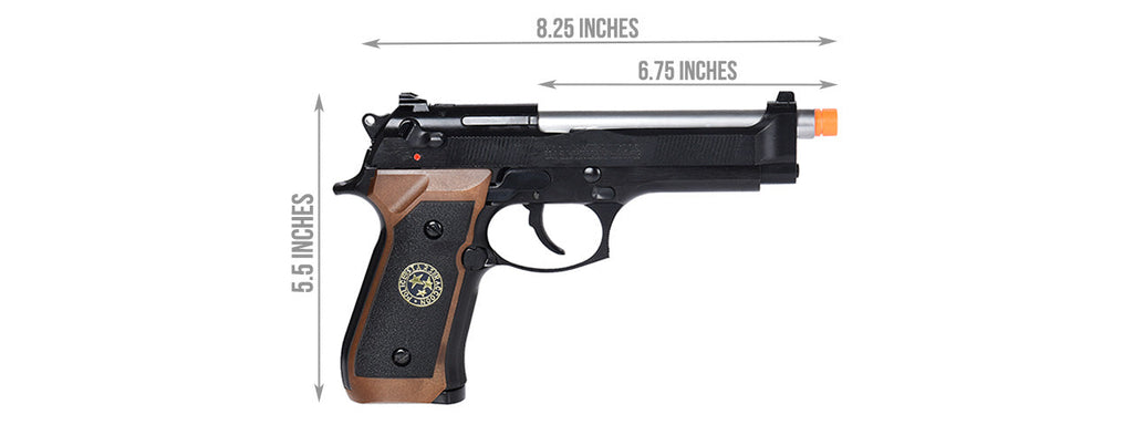 WE Tech M9 Samurai Edge Biohazard Gas Blowback Airsoft Pistol Full/Semi Auto] (BLACK)