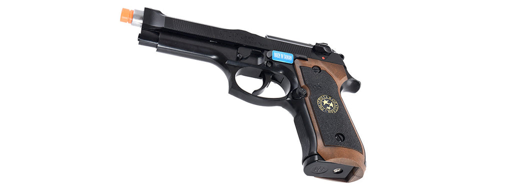WE Tech M9 Samurai Edge Biohazard Gas Blowback Airsoft Pistol Full/Semi Auto] (BLACK)