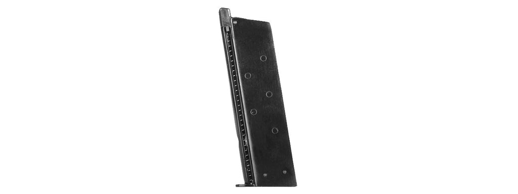 WE M1911 MEU Single Stack 15rd Airsoft Gas Blowback Magazine (BLACK)