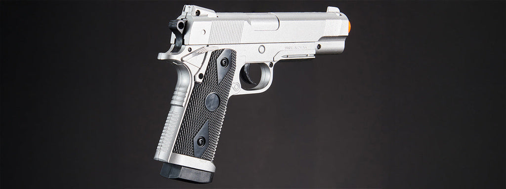 CYMA METAL ZM25S M1911 SPRING PISTOL - SILVER