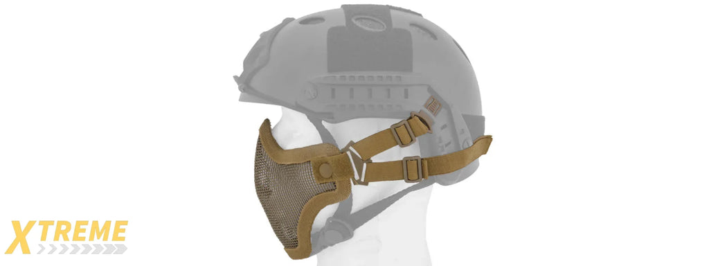 AC-103 METAL MESH HALF MASK HELMET VERSION - MILITARY TACTICAL AIRSOFT PROTECTION