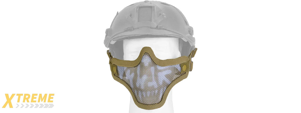 AC-103 METAL MESH HALF MASK HELMET VERSION - MILITARY TACTICAL AIRSOFT PROTECTION
